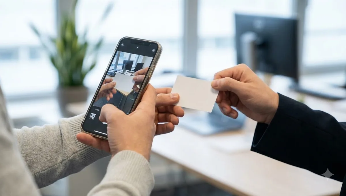 eSIM 등록용 QR 코드를 스캔하는 모습