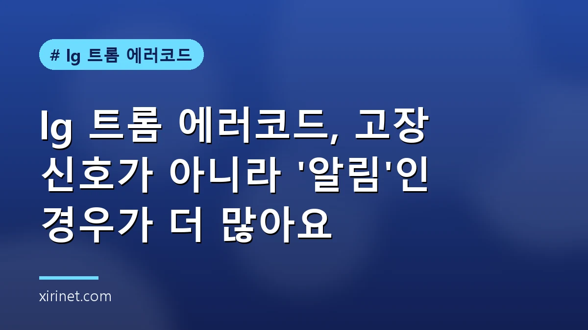 LG 트롬 세탁기 앞에서 에러코드를 확인하는 모습
